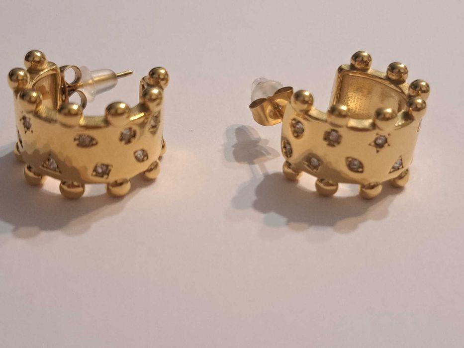 Cercei placati cu aur 18 k