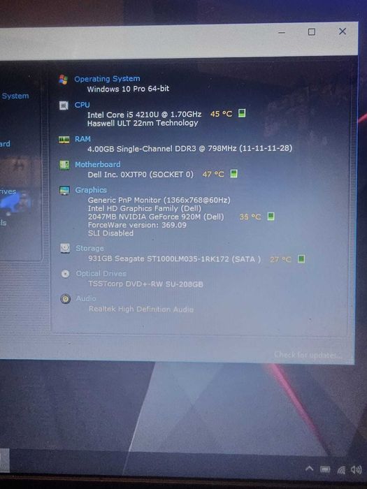 Laptop Dell i5 gen4