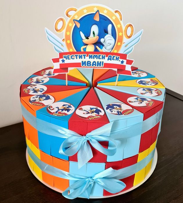 Картонена торта Super Mario, Hulk, Paw Patrol, Cars, Bluey, Ariel