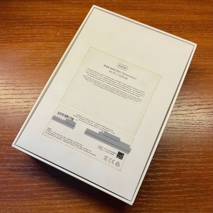 iPad mini 6 | 64GB + SIM (5G / LTE) | Open Box (Новый)