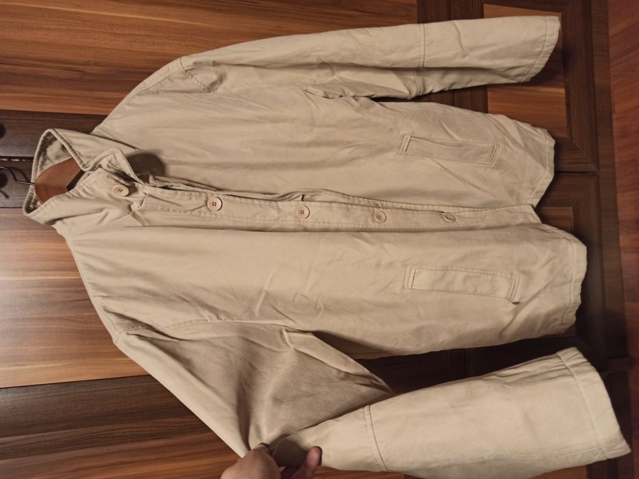 Geaca de primavara marime 54 XXL, subtire, bej captuseala detasabila