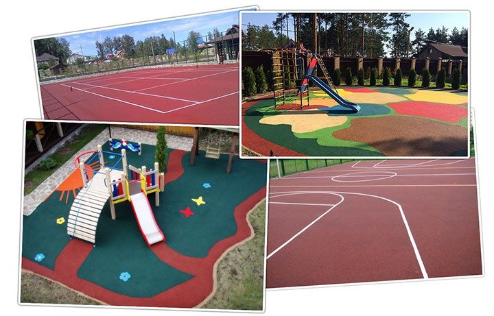 Бесшовное резиновое покрытие.