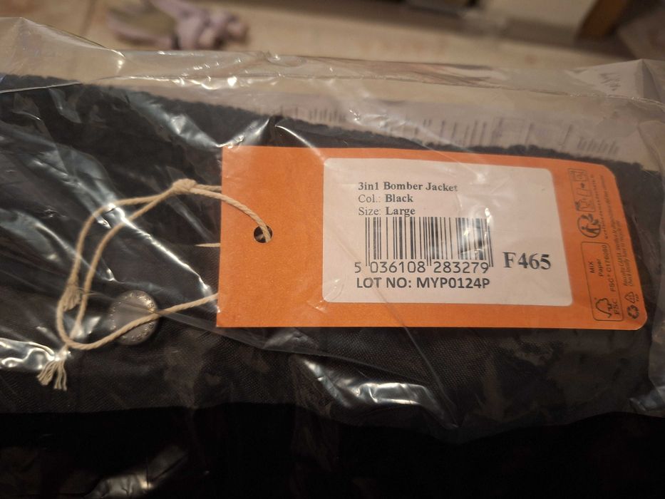 Geaca Bomber 3 in 1 model F465, culoare negru si marimea L