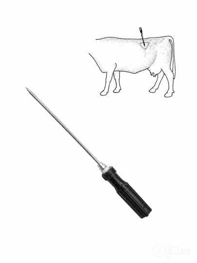 Veterinariya trokari – qoramol va qo‘ylar uchun gaz chiqaruvchi trokar