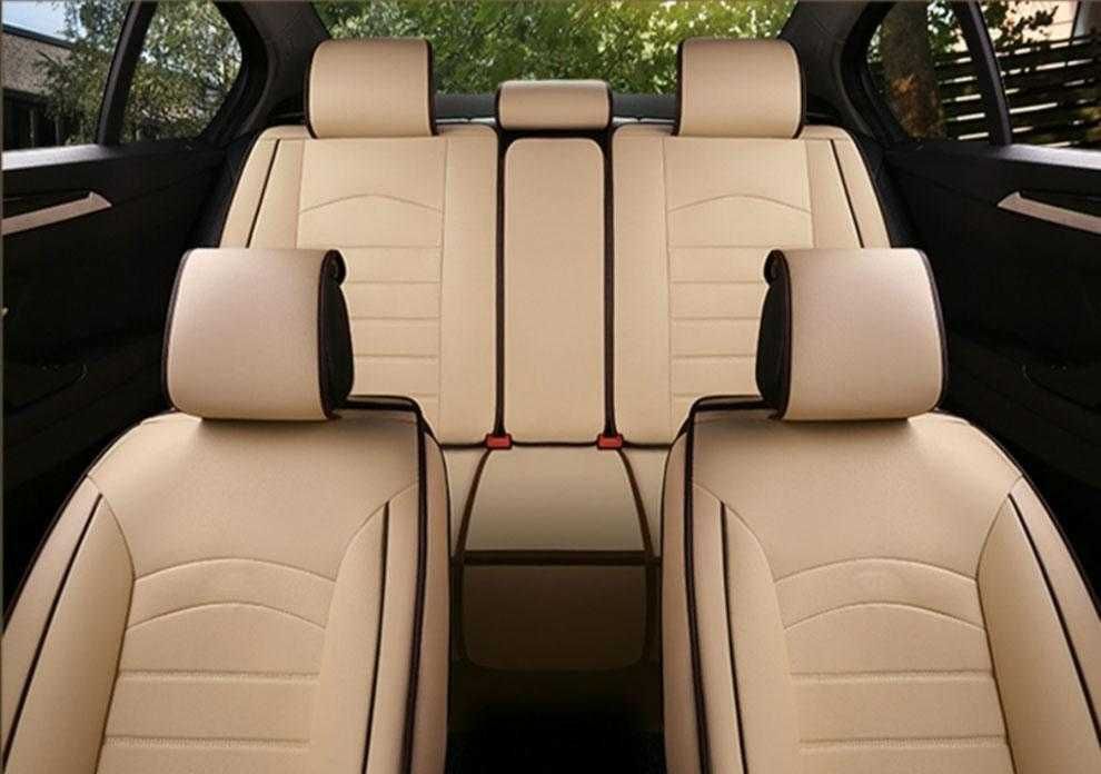 Луксозна тапицерия за кола / автомобил в черен / бежов цвят