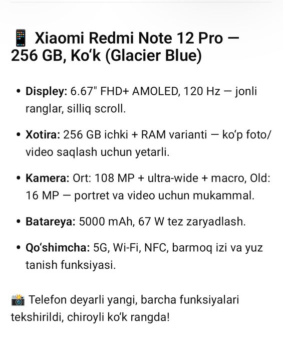 Kafolat 1 oy Toʻgʻri ehtiyot qilib ishlatilsa hatto yillar