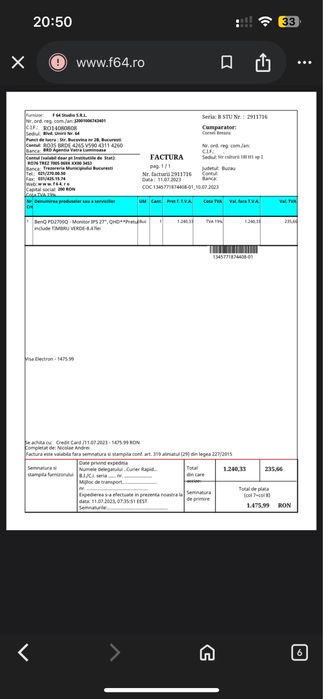 Monitor benq Pd2700Q