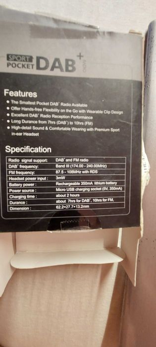 Radio Dab+ si FM portabil
