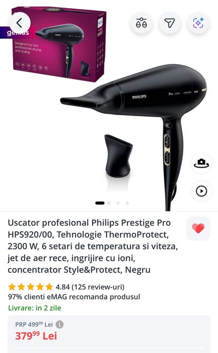 Uscător de păr Philips PRO 2300W