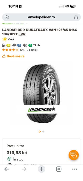 Vand amvelope Landspider Duratraxx