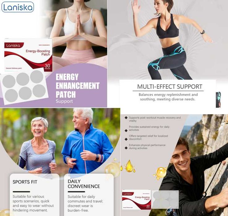 Energy-Boosting Patch Enhancement Energy Enhancer Пластири за Повишаване на Енергията Уелнес Пластир Eнергиен Дар Бдителност Мотивация Грижа за Тялото