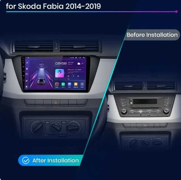 Navigatie Android  Dedicata SKODA FABIA 2014-2019 Carplay + Camera