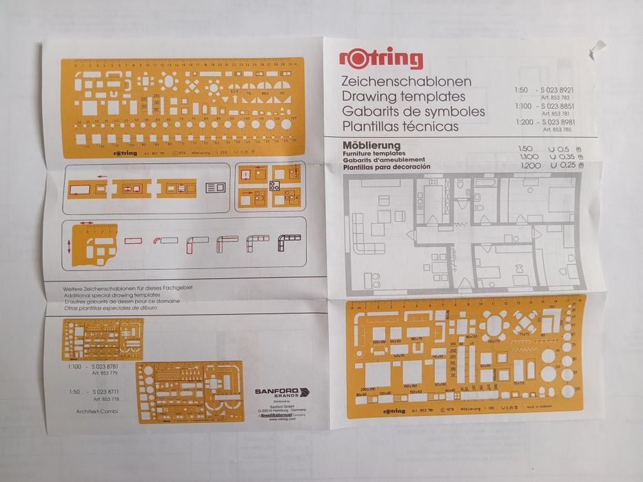 Шаблон для дизайна мебели Rotring
