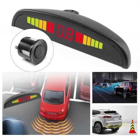 Senzori de parcare  cu display LED, negru