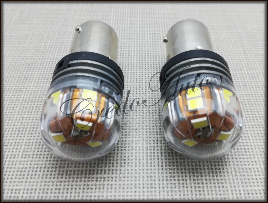 Ново!12W Мощни 15 SMD крушки за стоп или габарит с цокъл P21W