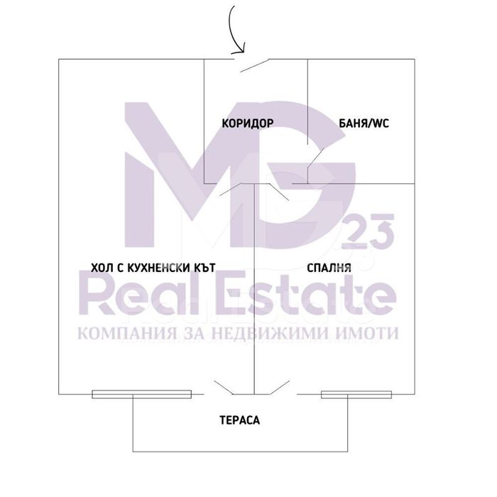 Продава се Двустаен апартамент в Пловдив, Тракия - 60 кв.м за 2000 €/кв.м - Снимка #1