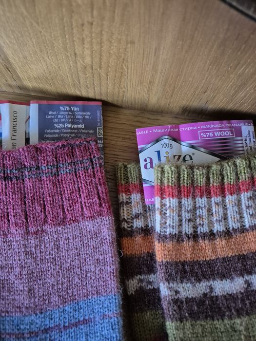 Шерстяные носки ручной вязки 37-38 размер