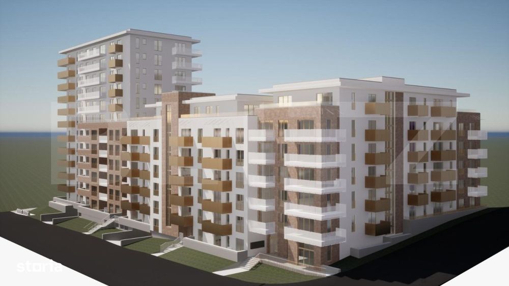 Apartament 2 Camere, 54 mp, 2 Balcoane, Imobil nZEB, Dambu Rotund — fotografia 3