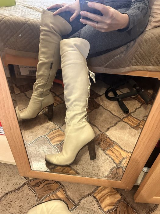 Сапоги 38 р кожа