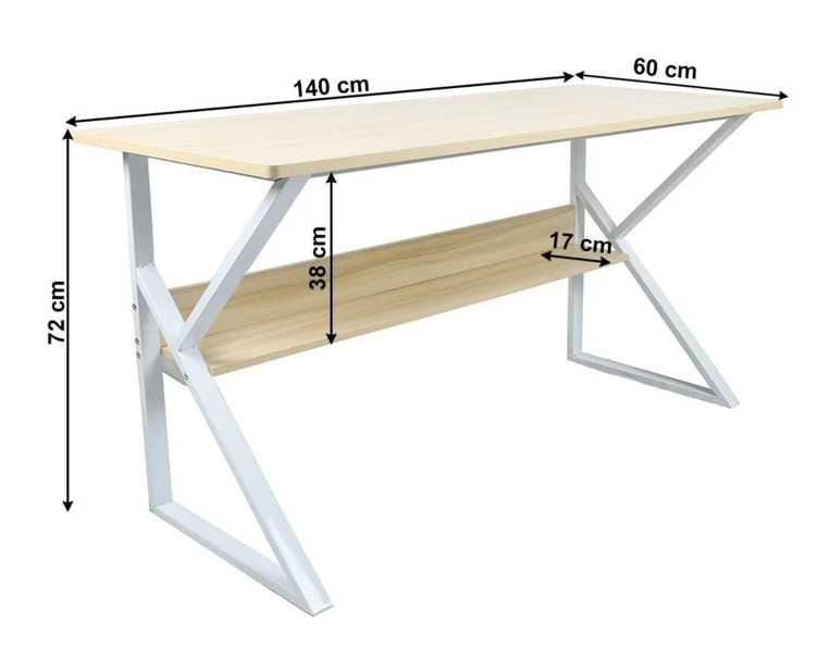 Birou MDF stejar cu raft NOU sigilat