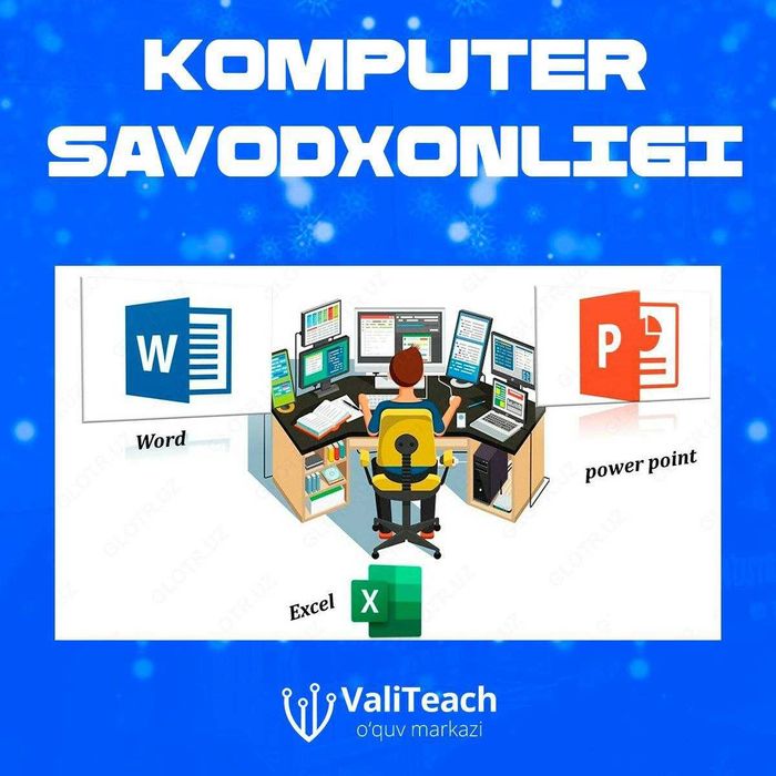 Kompyuter kurslariga qabul davvom etmoqda
