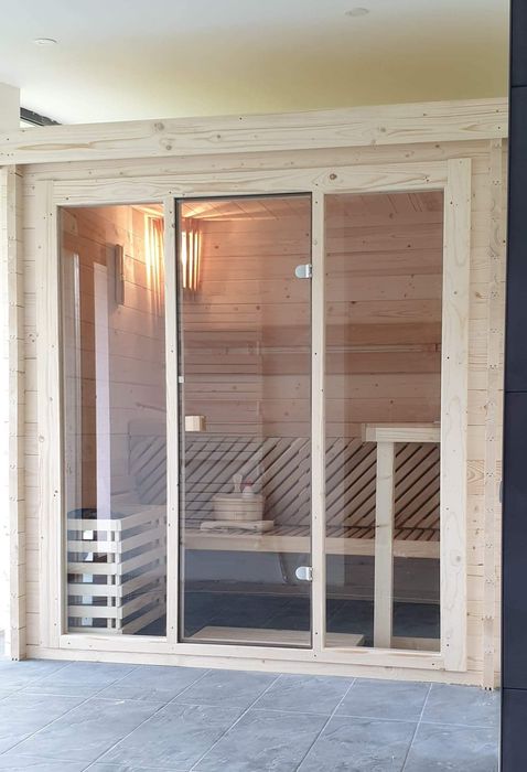 Saune personalizate, traditional-finlandeze, molid masiv, Harvia