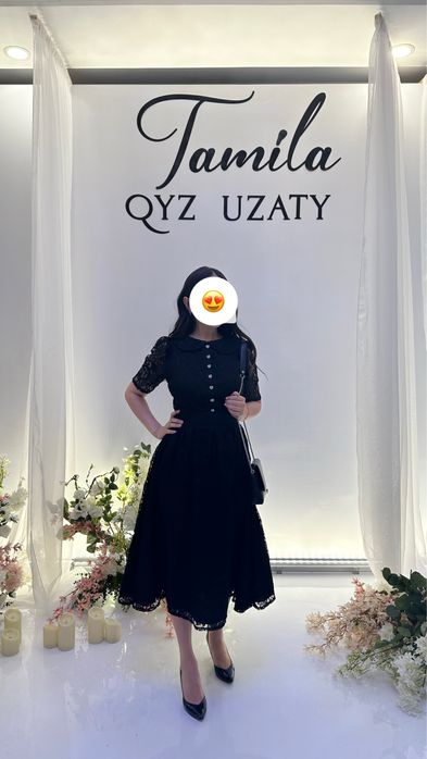 Вечернее платье с кружевом