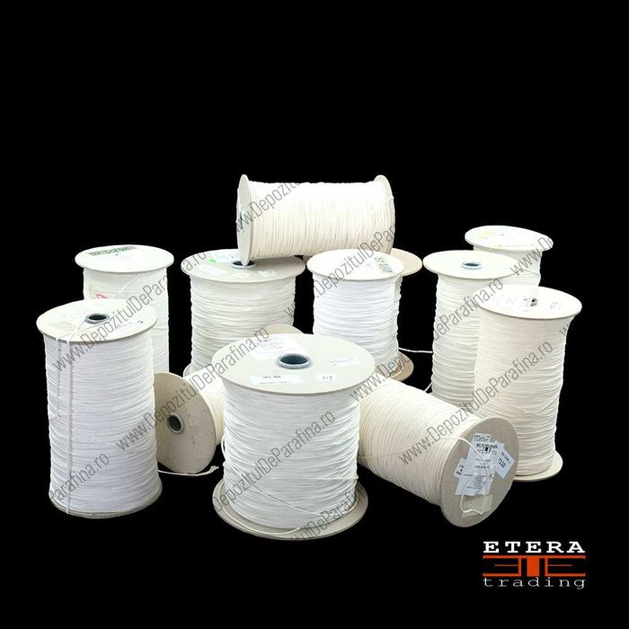 Fitil impletit pentru lumanari ceara, parafina, ceara soia