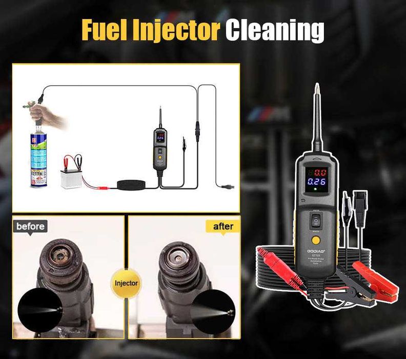 Tester de circuit auto  GODIAG GT101 – Scaner releu sondă și injector