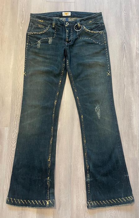 Уникални  дънки Antik Denim. Made in USA .  Ед Харди стил.
