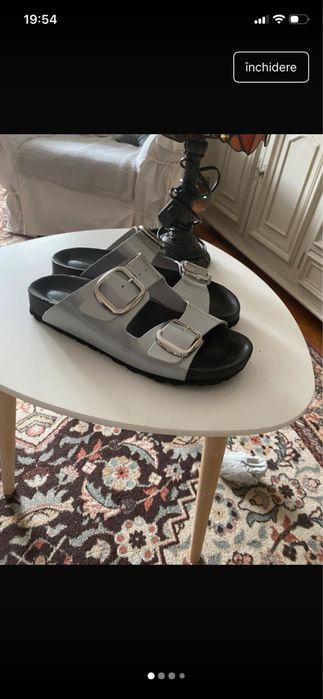 Papuci piele naturala Lawrence Gray