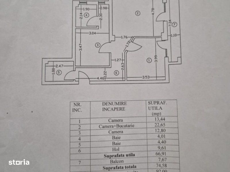 Apartament 3 camere mobilat / nemobilat Bazilescu