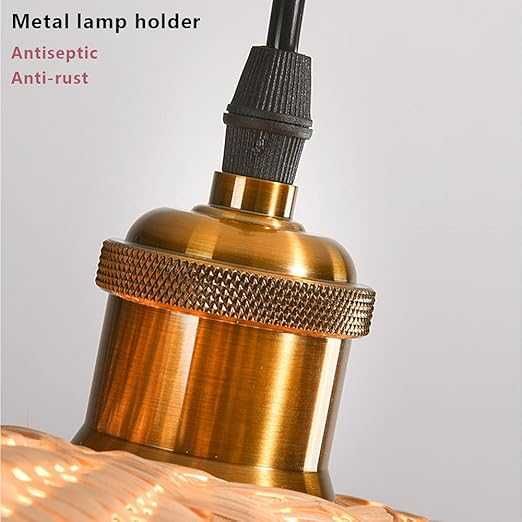 Намалена с 20 лв Бамбукова плетена Таванска селска висяща лампа Ратан