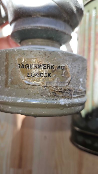 Mască gaze și toc metalic germane, perioada WW2