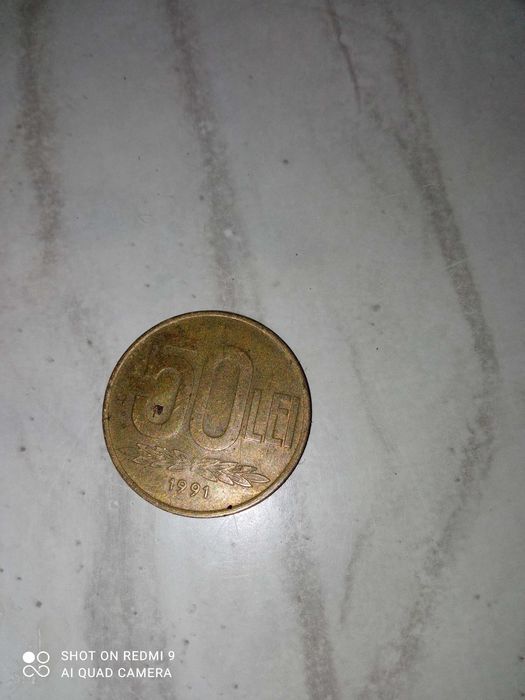 Moneda 50 lei 1991 cu Alexandru Ioan cuza