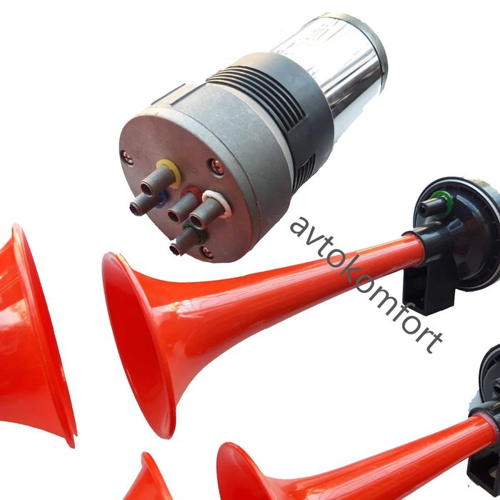 12V Dixie Duke Of Hazzard Тромба Петица Въздушна С Мелодия С Пет Фунии