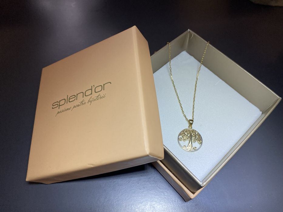 Pandantiv din aur 14 karate de la Splendor