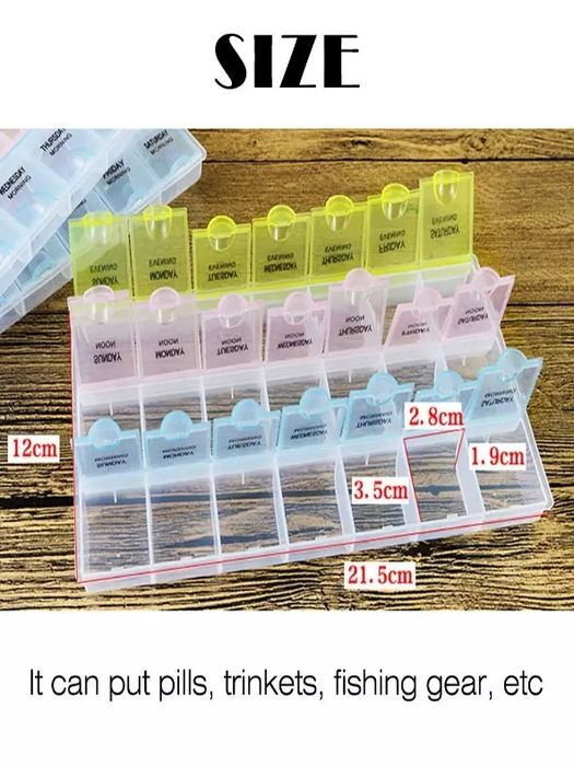 Dori qutisi, 7 ta bo‘lim - haftaning 7 kuni va 3 mahal