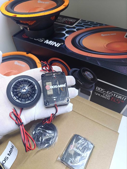 BOS-6516 KIT 16 SM  Avto Kolonka – 650W Max Kuchli Ovoz Komponent