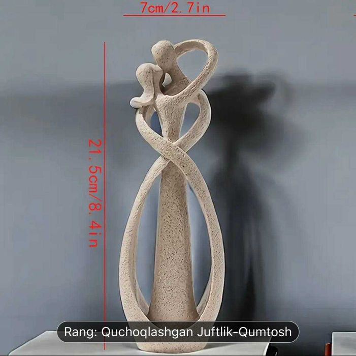 Suvinir (Сувиниры) Zamonaviy abstrakt sanat dekorativ Juftlik haykali