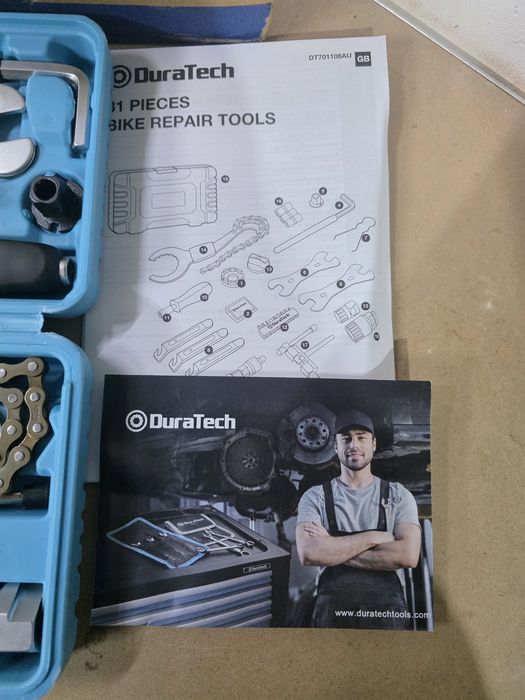 Set de reparatii pentru bicicleta 31 piese in valiza DURATECH