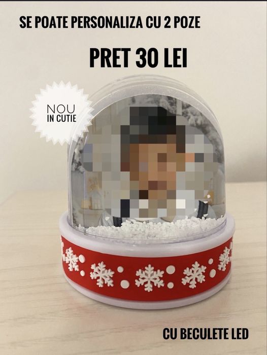 Glob rama foto cu fulgi si beculete