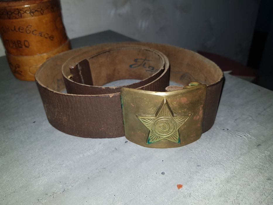Ремень армейский СССР.  натуральная кожа