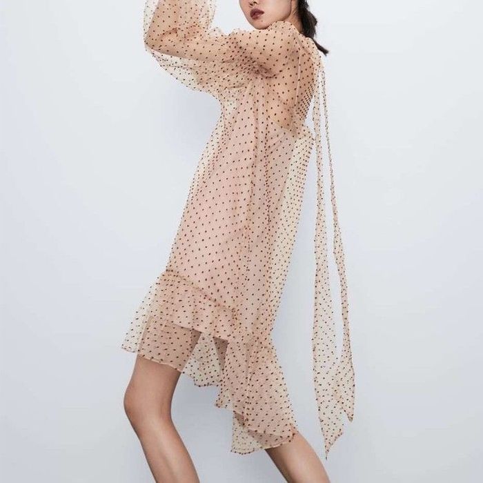 Rochie din organza cu buline Zara limited edition