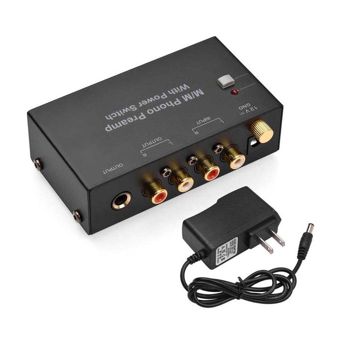 Preamplificator Phono M/M comutator alimentare,ultracompact pickup RCA