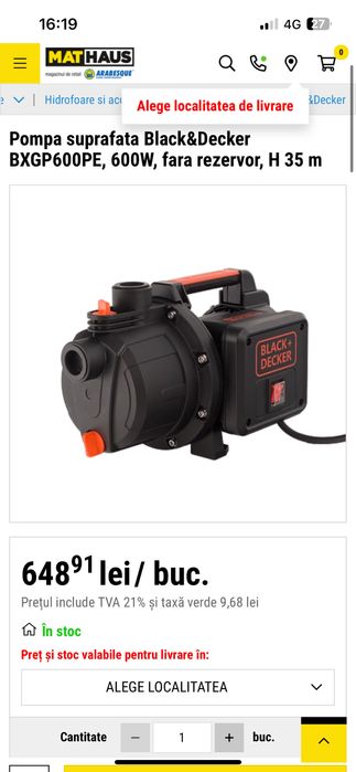 Pompa suprafata Black&Decker