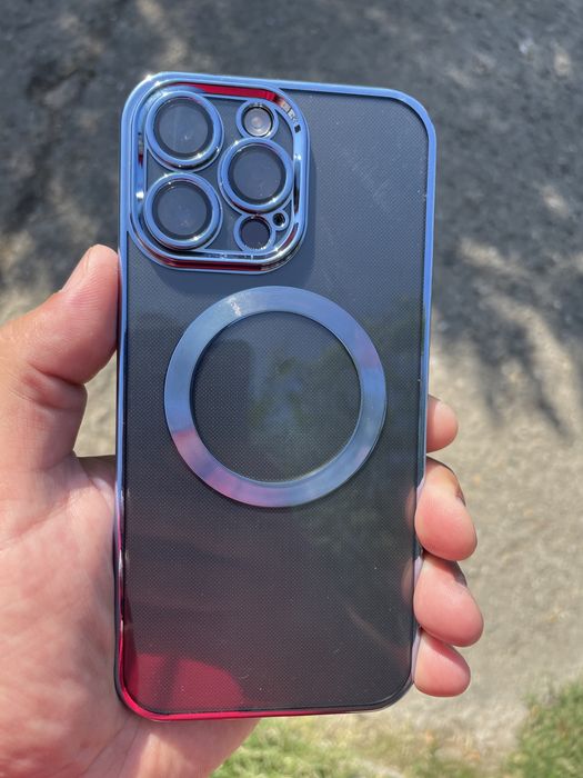 Husa/carcasa iPhone 14 pro max magnetica royal blue