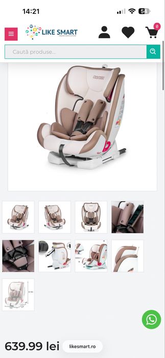 Scaun auto isofix  9-36 kg