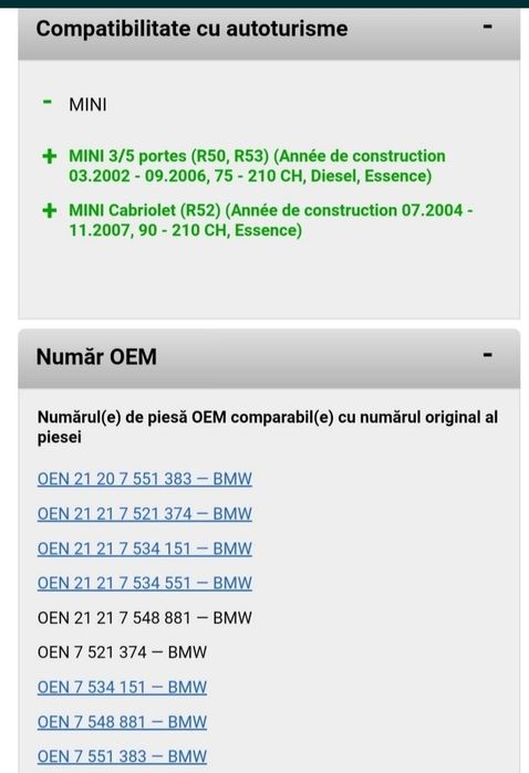 Set ambreiaj pentru MINI 3/5 usi, Cabriolet
cu rulment