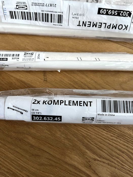 Нови: Рафтове и закачалки Ikea KOMPLEMENT, MOSSLANDA, HJÄLPA